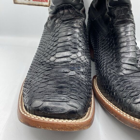 Cody James Boot Mens Men 12 D Matte Exotic Pythons Black Broad Square Toe Cowboy main image 4